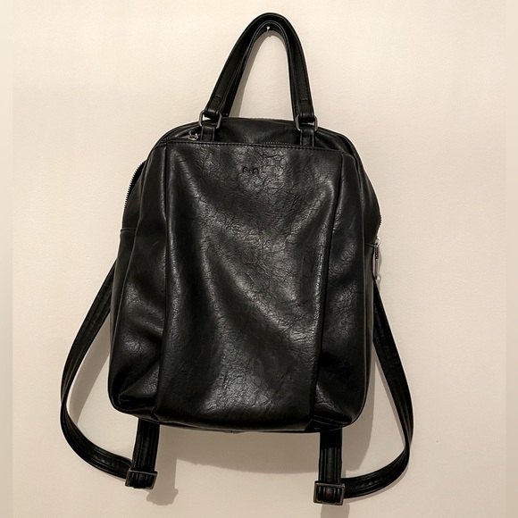 Vegan Leather Convertible Backpack - Picture 1 of 5